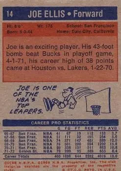 Back of Joe Ellis