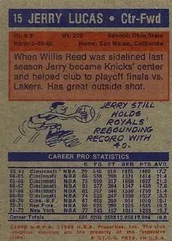 Back of Jerry Lucas