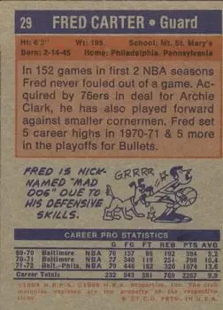 Back of Fred Carter
