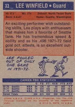 Back of Lee Winfield