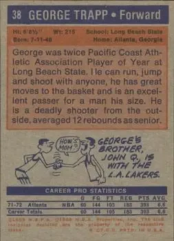 Back of George Trapp