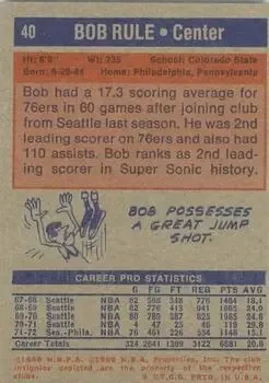 Back of Bob Rule