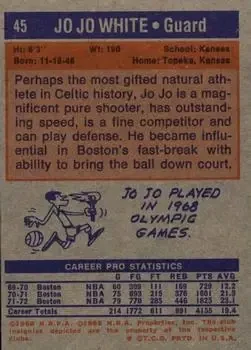 Back of Jo Jo White
