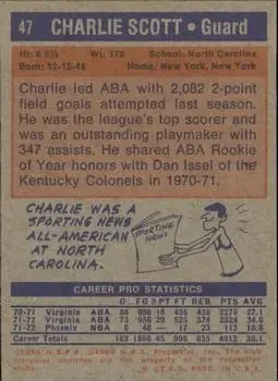 Back of Charlie Scott