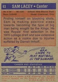 Back of Sam Lacey