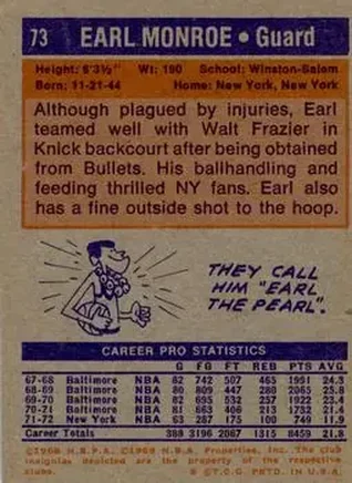 Earl Monroe back