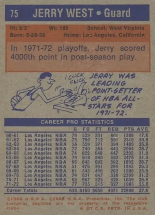 Jerry West Rückseite