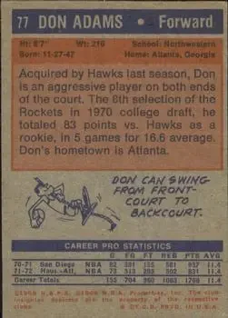 Back of Don Adams