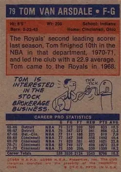 Back of Tom Van Arsdale