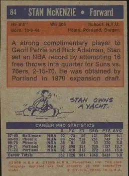 Back of Stan McKenzie
