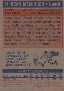 Back of Dean Meminger