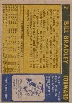 Back of Bill Bradley