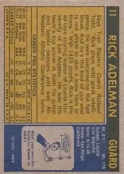 Back of Rick Adelman