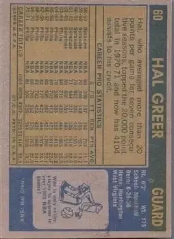 Back of Hal Greer