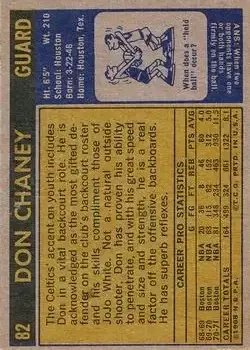 Back of Don Chaney