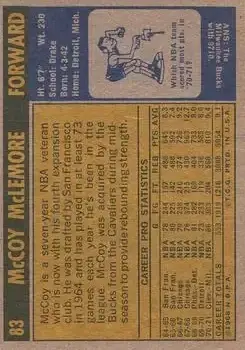 Back of McCoy McLemore