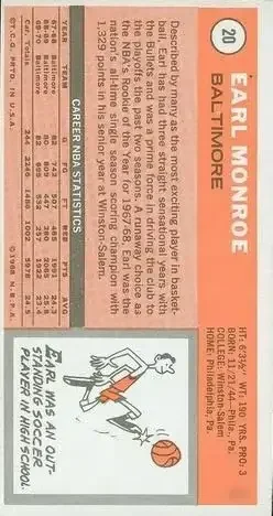 Back of Earl Monroe