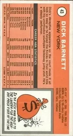 Back of Dick Barnett