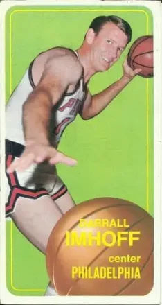 1970-71 Topps #57 - Darrall Imhoff - Philadelphia 76ers 1970-71 Topps #57 - Darrall Imhoff - Philadelphia 76ers