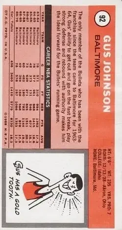 Back of Gus Johnson
