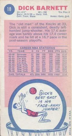 Back of Dick Barnett