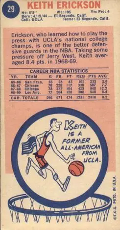 Back of Keith Erickson