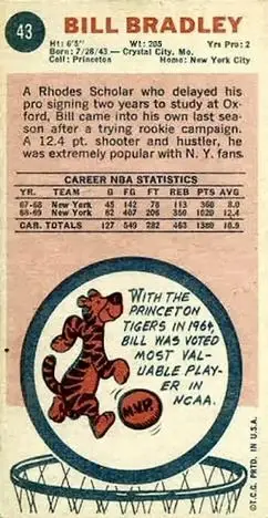 Back of Bill Bradley