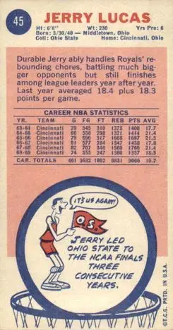 Back of Jerry Lucas
