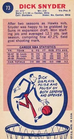 Back of Dick Snyder