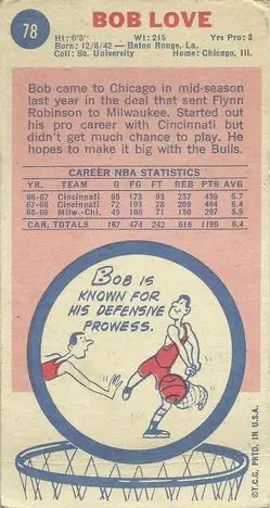 Back of Bob Love