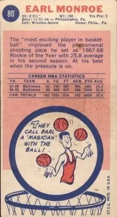 Earl Monroe 뒷면