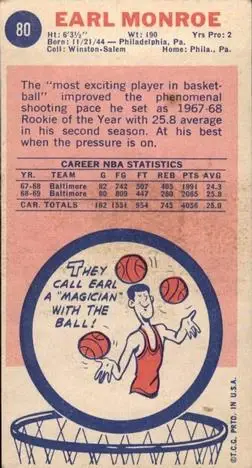 Back of Earl Monroe