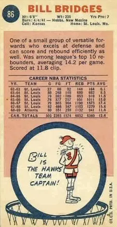 Back of Bill Bridges