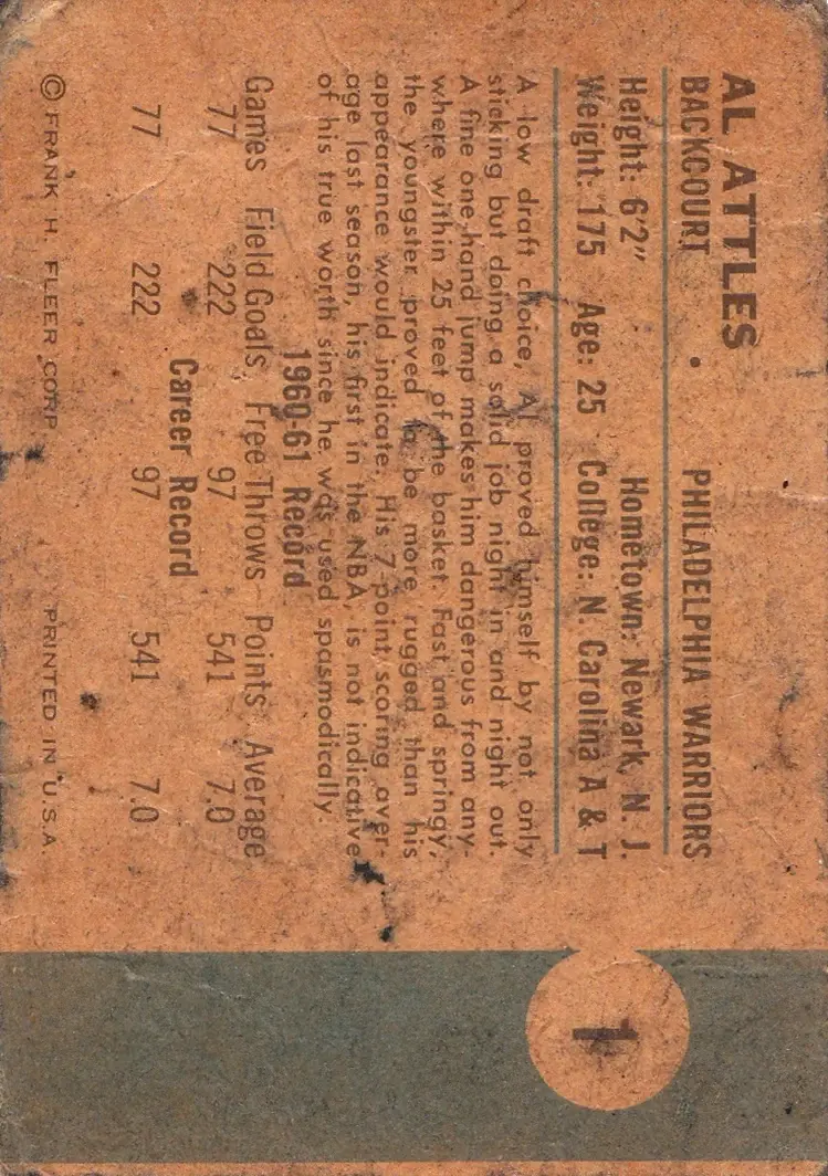 Back of Al Attles
