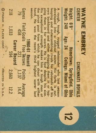 Wayne Embry Rückseite