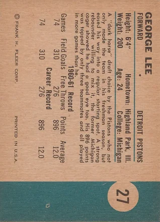 George Lee Rückseite
