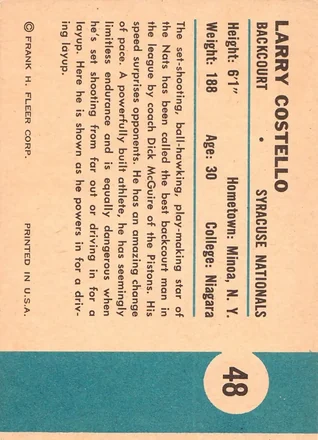 Larry Costello Rückseite
