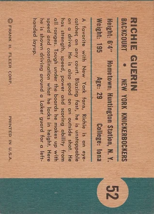 Richie Guerin Rückseite