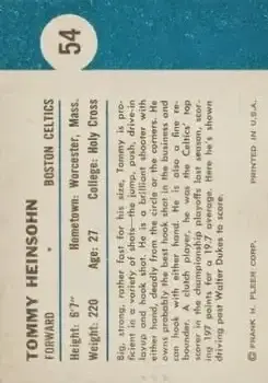 Back of Tom Heinsohn