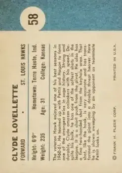Back of Clyde Lovellette