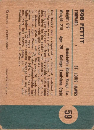 Bob Pettit Rückseite