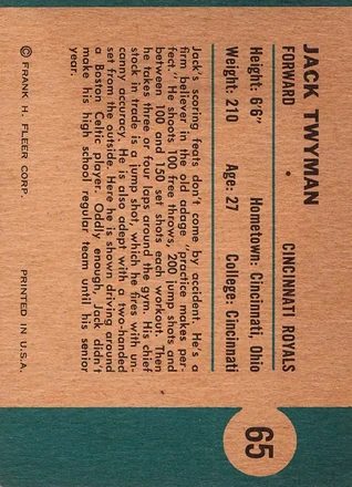 Verso de Jack Twyman