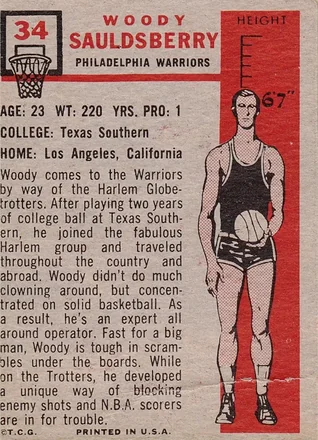 Reverso de Woody Sauldsberry