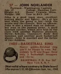 Back of John Norlander