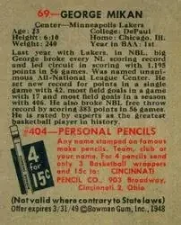 Back of George Mikan