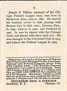 Back of Joe Tinker