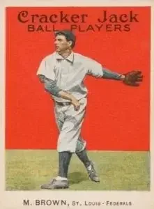 1915 Cracker Jack (E145) #32 Mordecai Brown