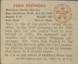 Back of Vern Stephens