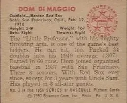 Back of Dom DiMaggio