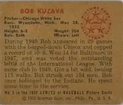 Back of Bob Kuzava